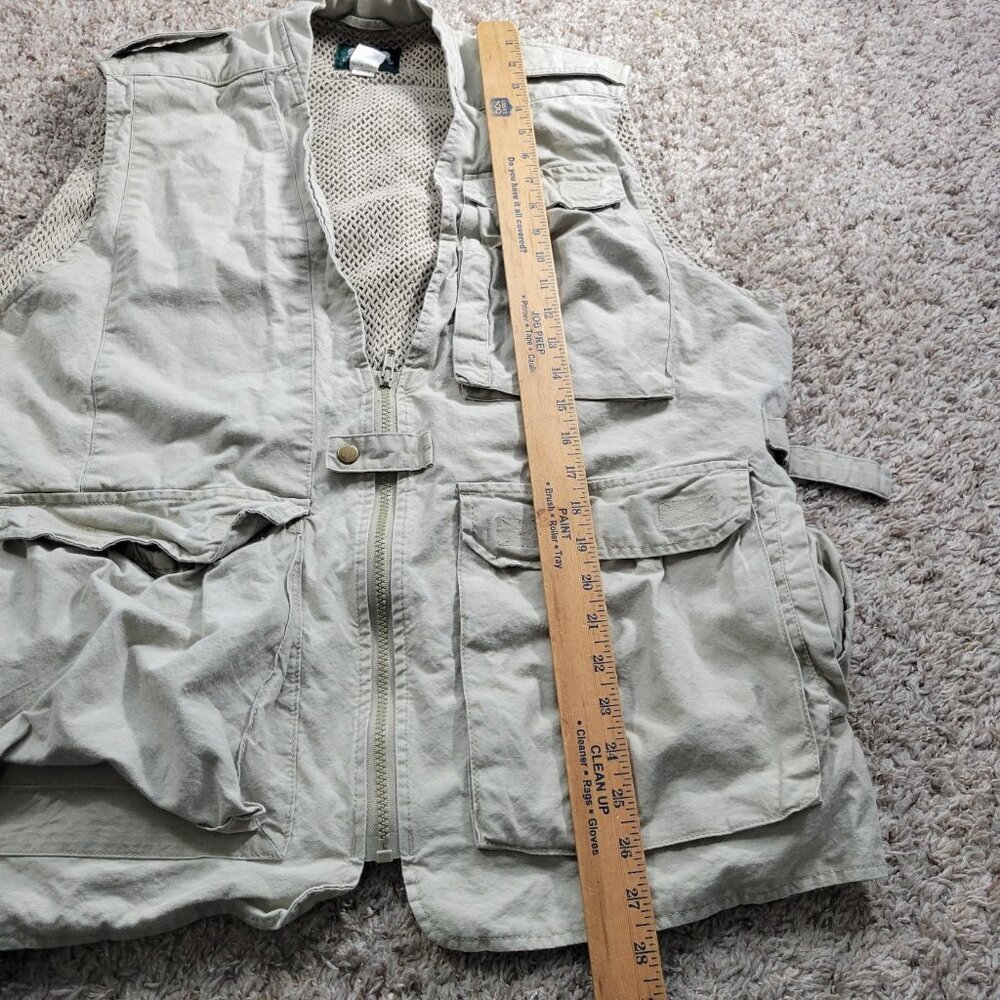 Cabelas Vest Mens Large Fishing Utility Vented Hiking Outdoor Camping Zip - Picture 4 of 7